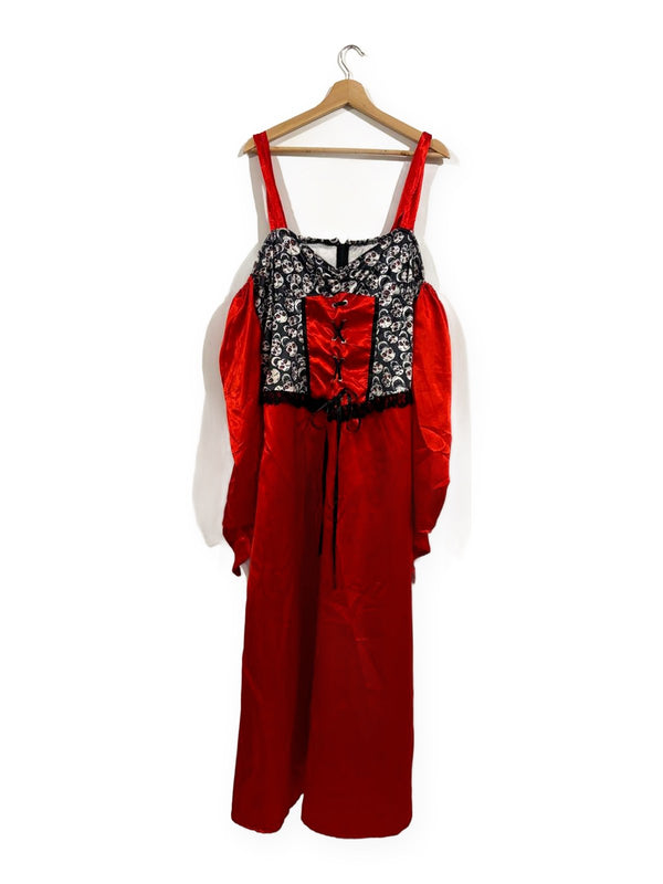 Vestido Vampiresa rojo y negro